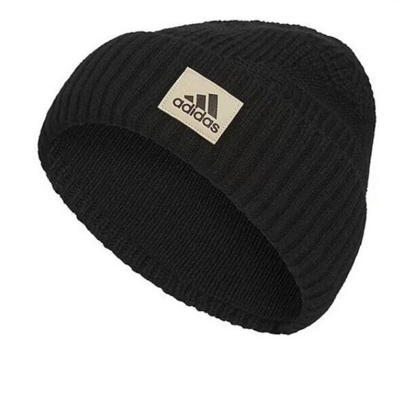 NEW Adidas Men's Pine‎ Knot 4 Fold Beanie Cap Black - Picture 1 of 2